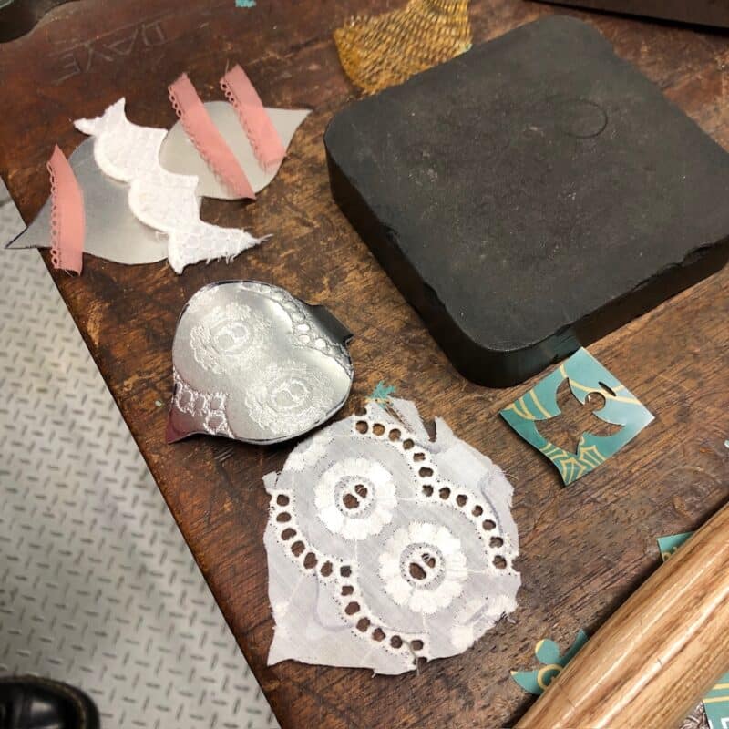 Aluminium decorations ready for roll printing
