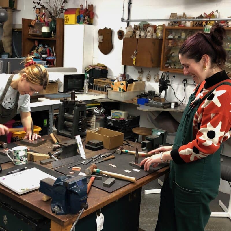 Happy tutors in the workshop