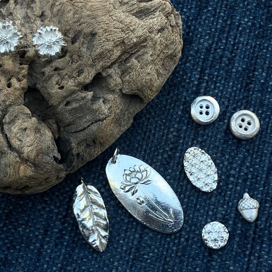 Silver clay pieces