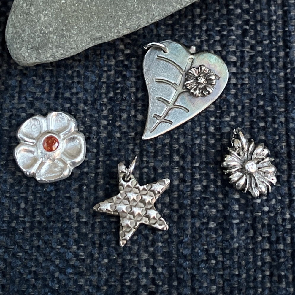 Silver clay pendants