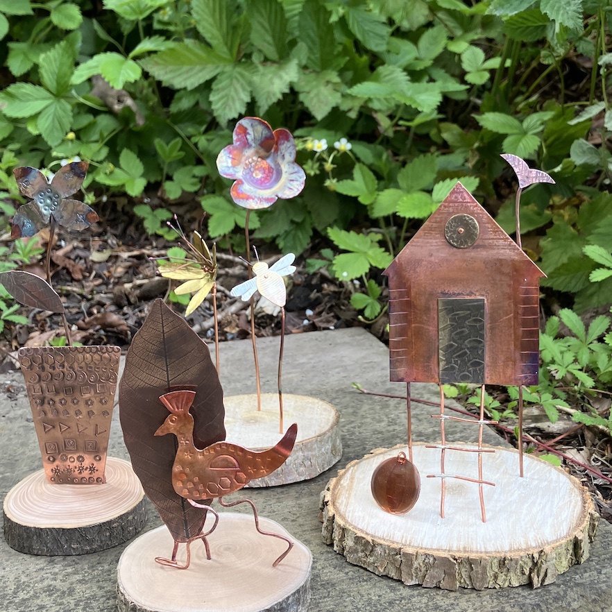 Mini mixed metal sculptures