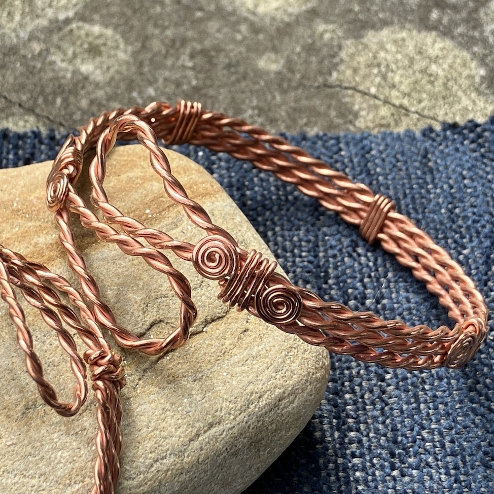 Copper Celtic arm torque